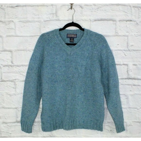 Newton Trading Co Sweaters - Newton Trading Co Women's Blue 100% Wool V Neck Pullover Warm Sweater Size S